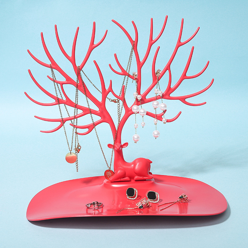 Deer Antlers Jewelry Stand Display For Earrings Necklace Bracelets Anklet Pendant Rings Organizer Holder Tree Tower Decor Jewellery Organizer.
