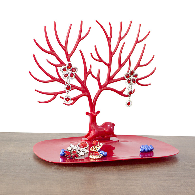 Deer Antlers Jewelry Stand Display For Earrings Necklace Bracelets Anklet Pendant Rings Organizer Holder Tree Tower Decor Jewellery Organizer.
