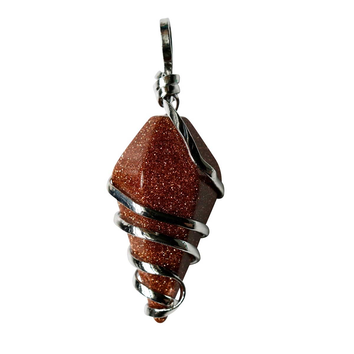 Healing Crystal Pointed Keychain Wire Wrapped Gemstone Pendant Key Chain for Women Girls