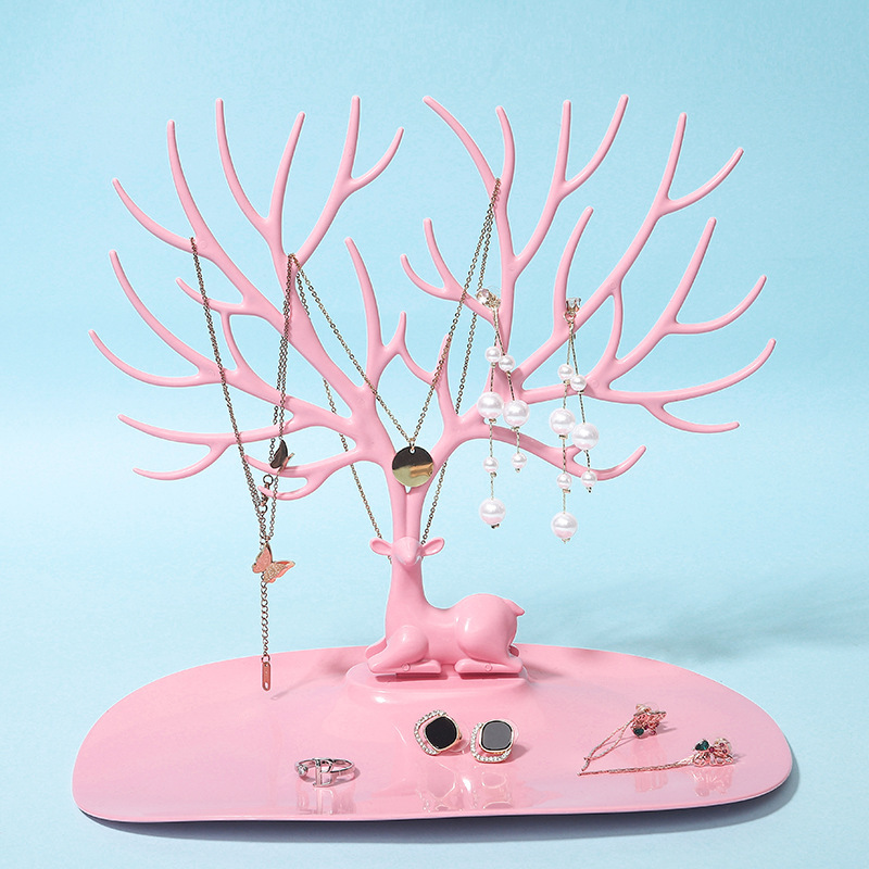 Deer Antlers Jewelry Stand Display For Earrings Necklace Bracelets Anklet Pendant Rings Organizer Holder Tree Tower Decor Jewellery Organizer.
