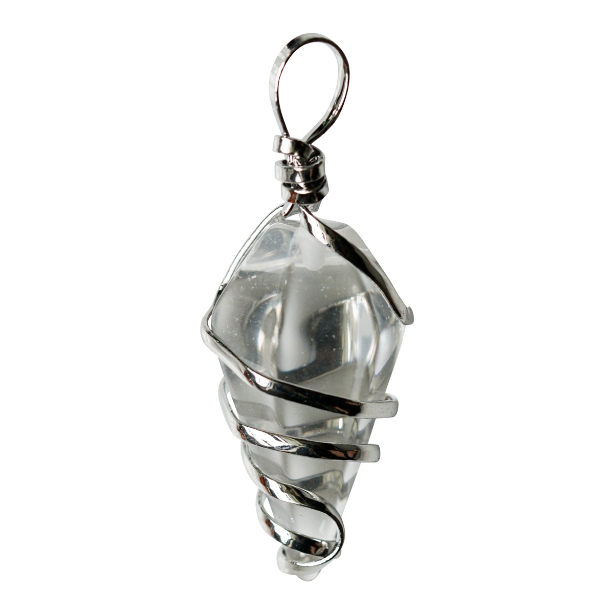 Healing Crystal Pointed Wire Wrapped Gemstone Pendant for Making Jewelry Necklace