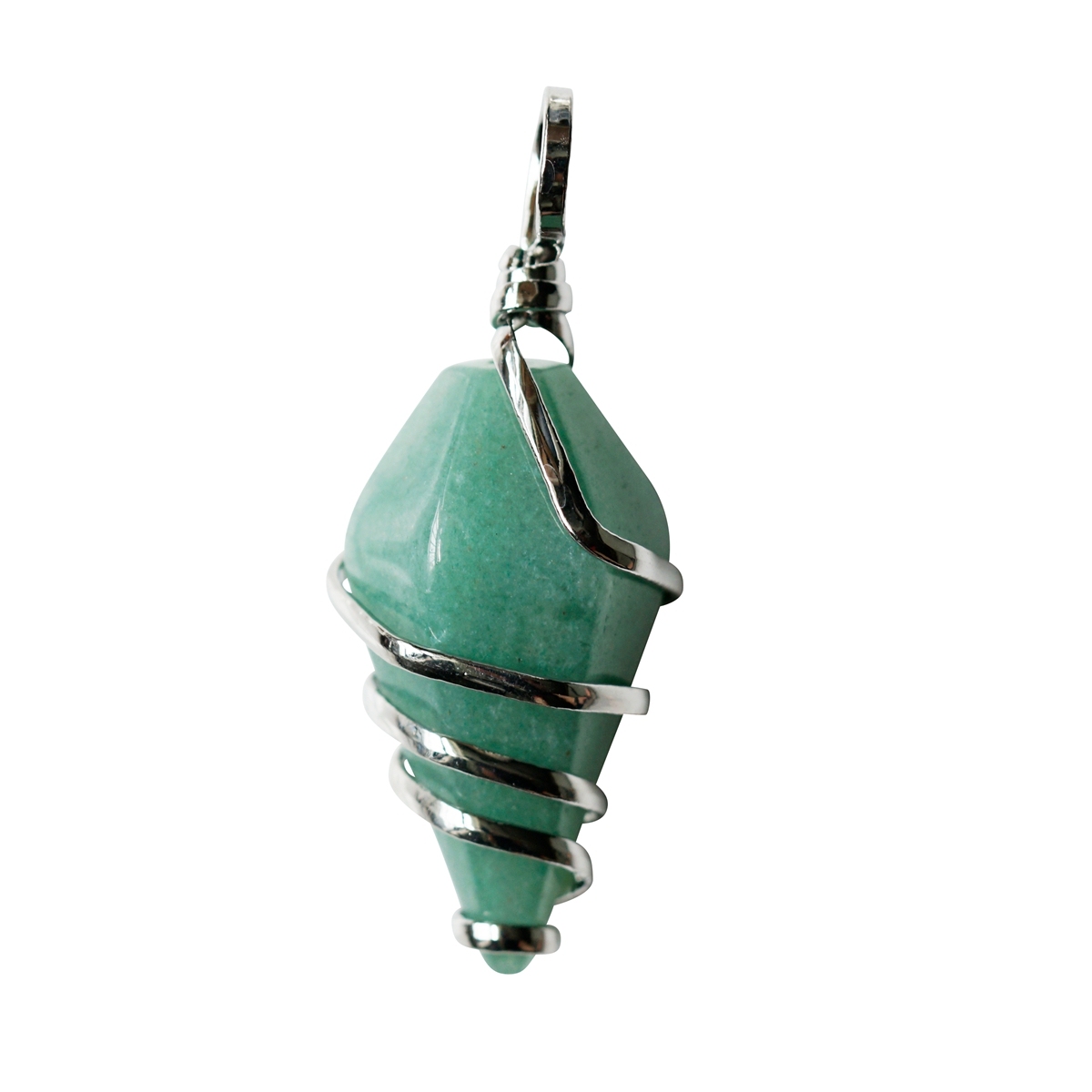 Healing Crystal Pointed Keychain Wire Wrapped Gemstone Pendant Key Chain for Women Girls