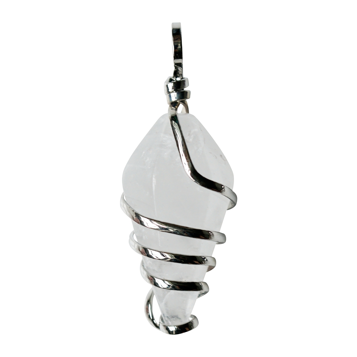 Healing Crystal Pointed Wire Wrapped Gemstone Pendant for Making Jewelry Necklace