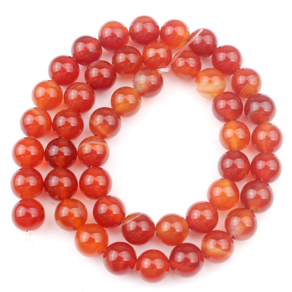 Loose Natural Red Carnelian Round Beads for  Making Jewelry 4MM 6MM 8MM 10MM 12MM