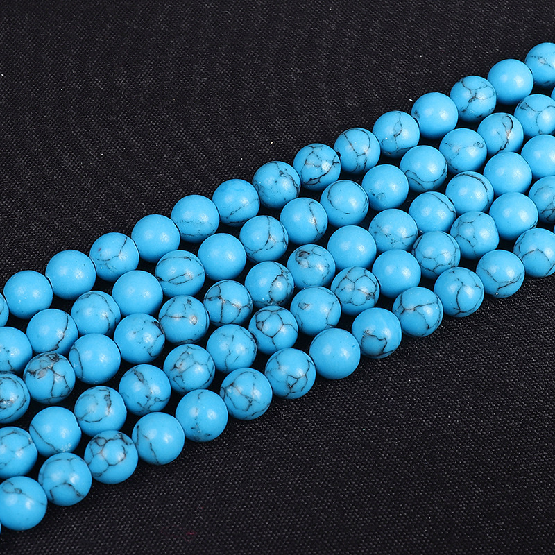 Loose Turquoise Round Beads for  Making Jewelry 4MM 6MM 8MM 10MM 12MM