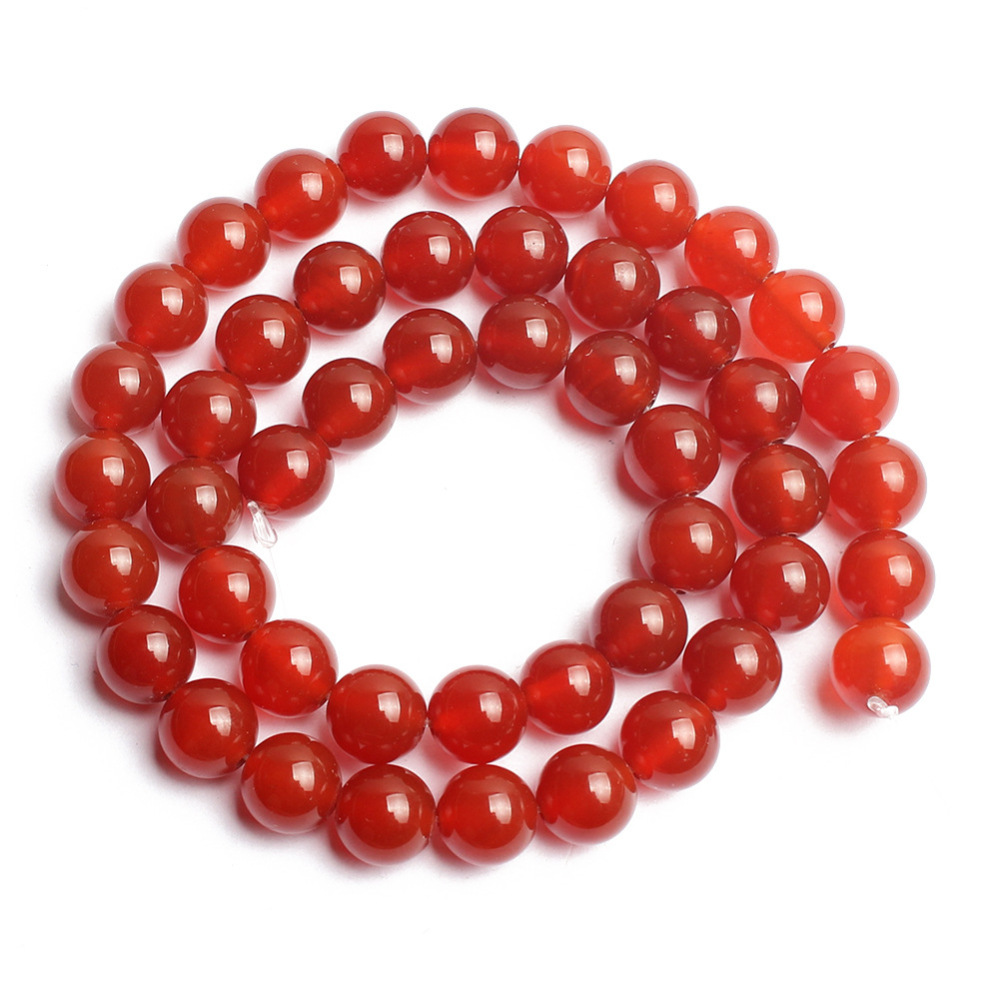 Loose Natural Red Carnelian Round Beads for  Making Jewelry 4MM 6MM 8MM 10MM 12MM