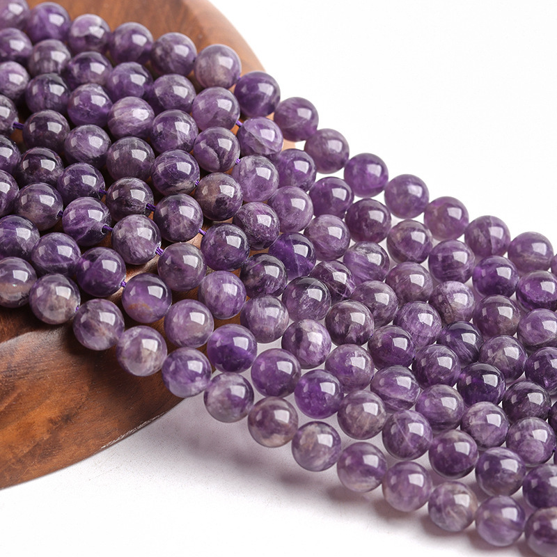 Loose Natural Amethyst Round Beads for  Making Jewelry 4MM 6MM 8MM 10MM 12MM