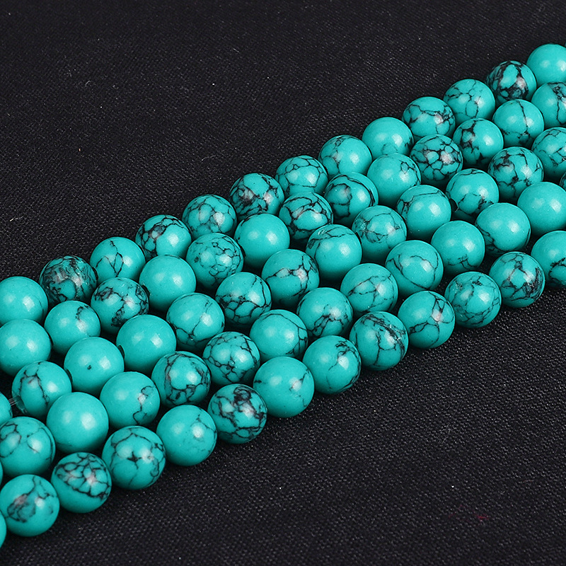 Loose Turquoise Round Beads for  Making Jewelry 4MM 6MM 8MM 10MM 12MM