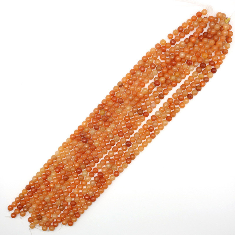 Loose Red Aventurine Round Healing Stone Full Strand Gem Bead for DIY Bracelet Necklace Jewelry Making 4/6/8/10/12mm
