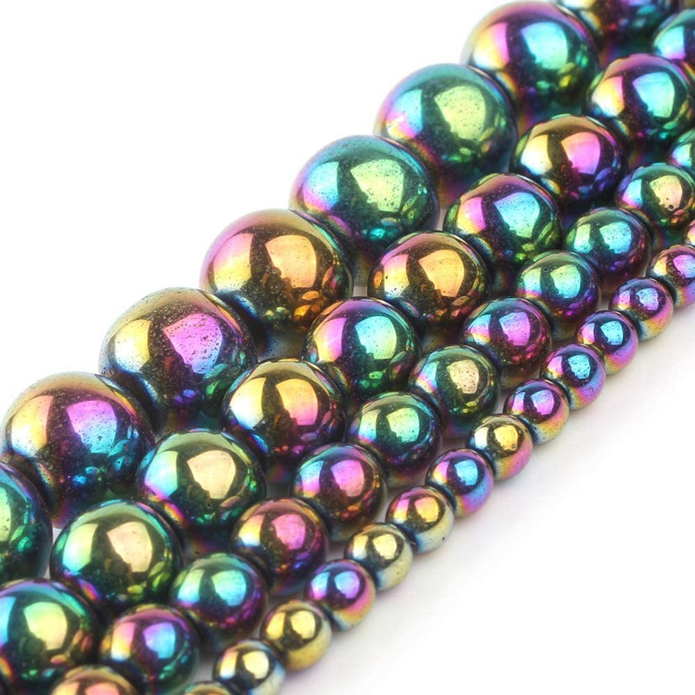Loose Hematite Round Beads for  Making Jewelry 2MM 3MM 4MM 6MM 8MM 10MM 12MM