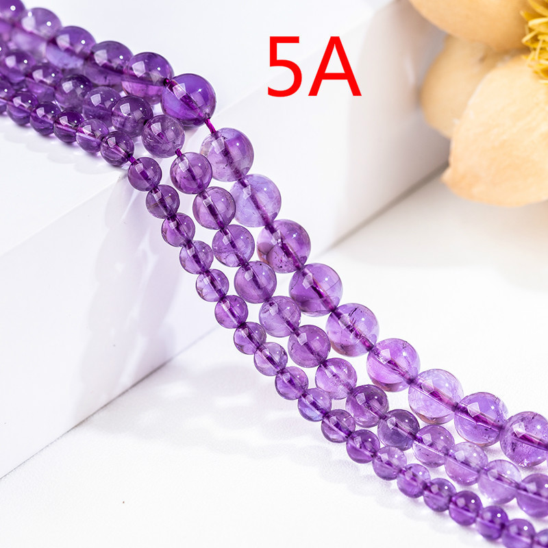 Loose Natural Amethyst Round Beads for  Making Jewelry 4MM 6MM 8MM 10MM 12MM