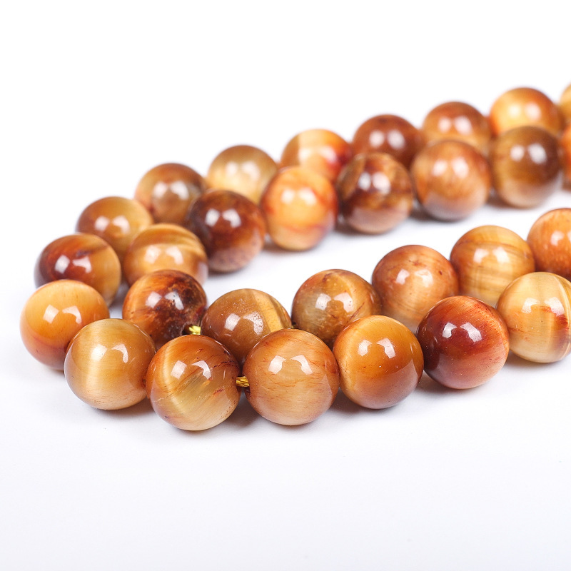 Loose Natural Tiger Eye Round Healing Stone Full Strand Gem Bead for DIY Bracelet Necklace Jewelry Making 4/6/8/10/12mm-