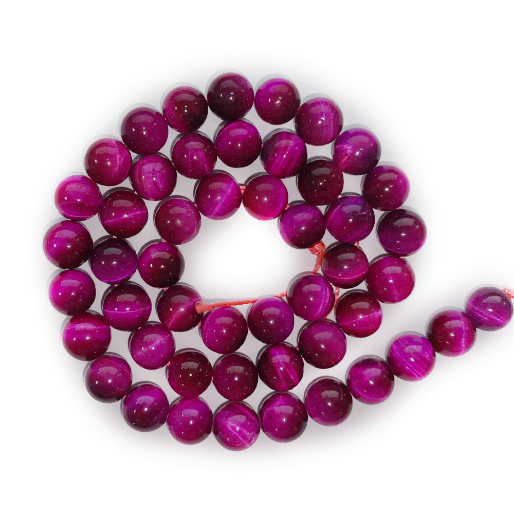 Loose Natural Tiger Eye Round Healing Stone Full Strand Gem Bead for DIY Bracelet Necklace Jewelry Making 4/6/8/10/12mm-