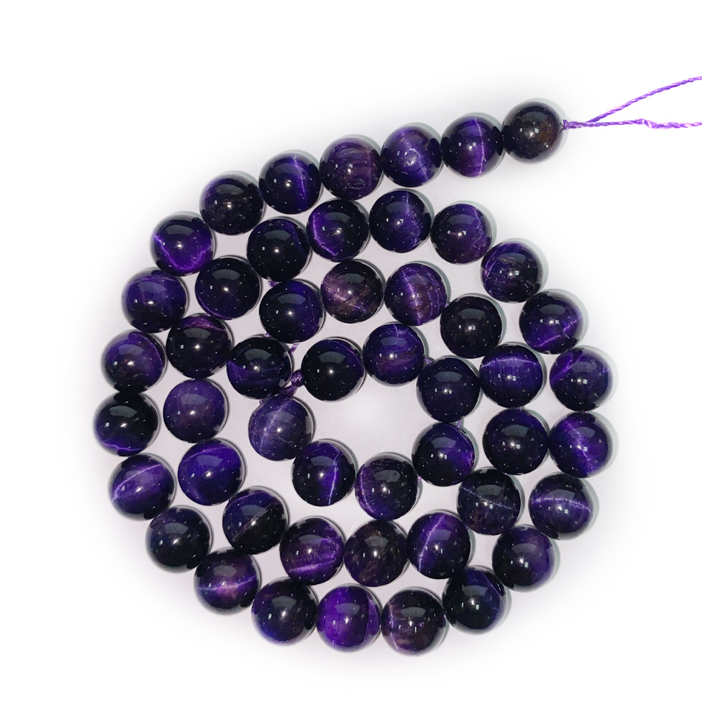 Loose Natural Tiger Eye Round Healing Stone Full Strand Gem Bead for DIY Bracelet Necklace Jewelry Making 4/6/8/10/12mm-