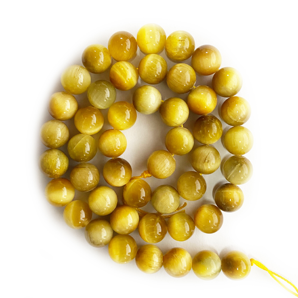 Loose Natural Tiger Eye Round Healing Stone Full Strand Gem Bead for DIY Bracelet Necklace Jewelry Making 4/6/8/10/12mm-