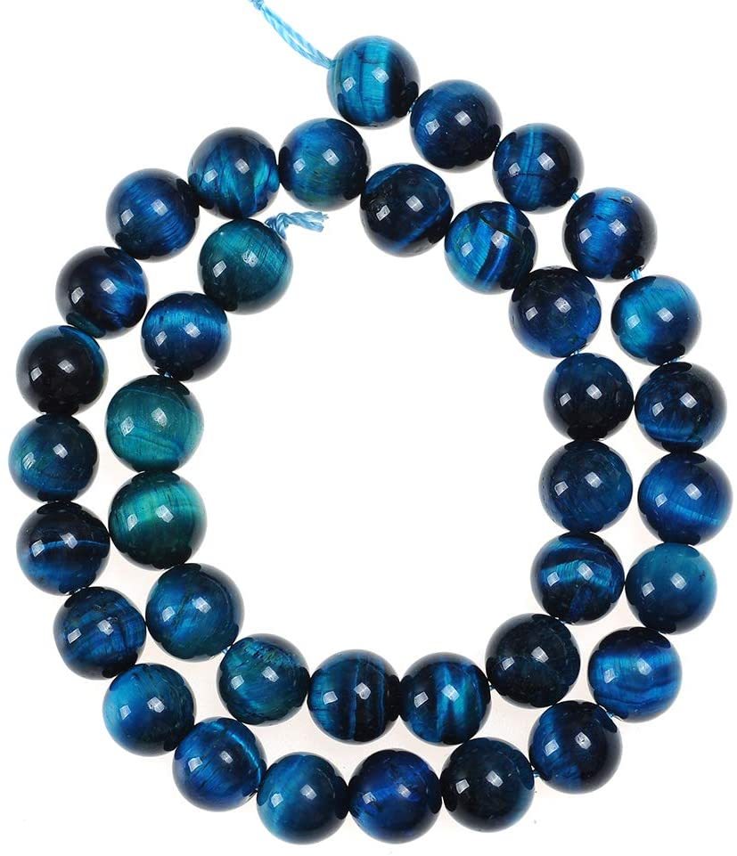 Loose Natural Tiger Eye Round Healing Stone Full Strand Gem Bead for DIY Bracelet Necklace Jewelry Making 4/6/8/10/12mm-