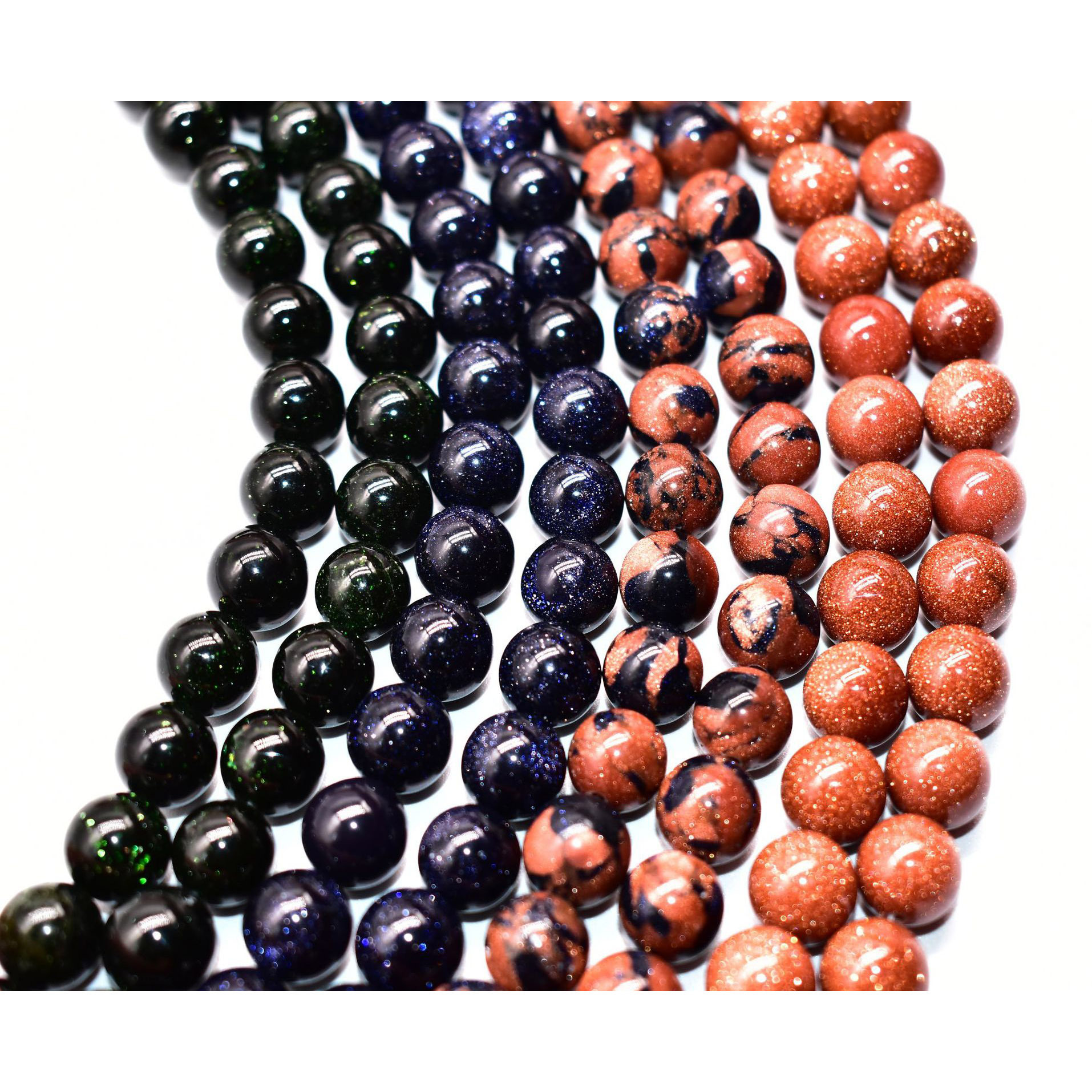 Loose Blue Sandstone Round Beads for  Making Jewelry 4MM 6MM 8MM 10MM 12MM