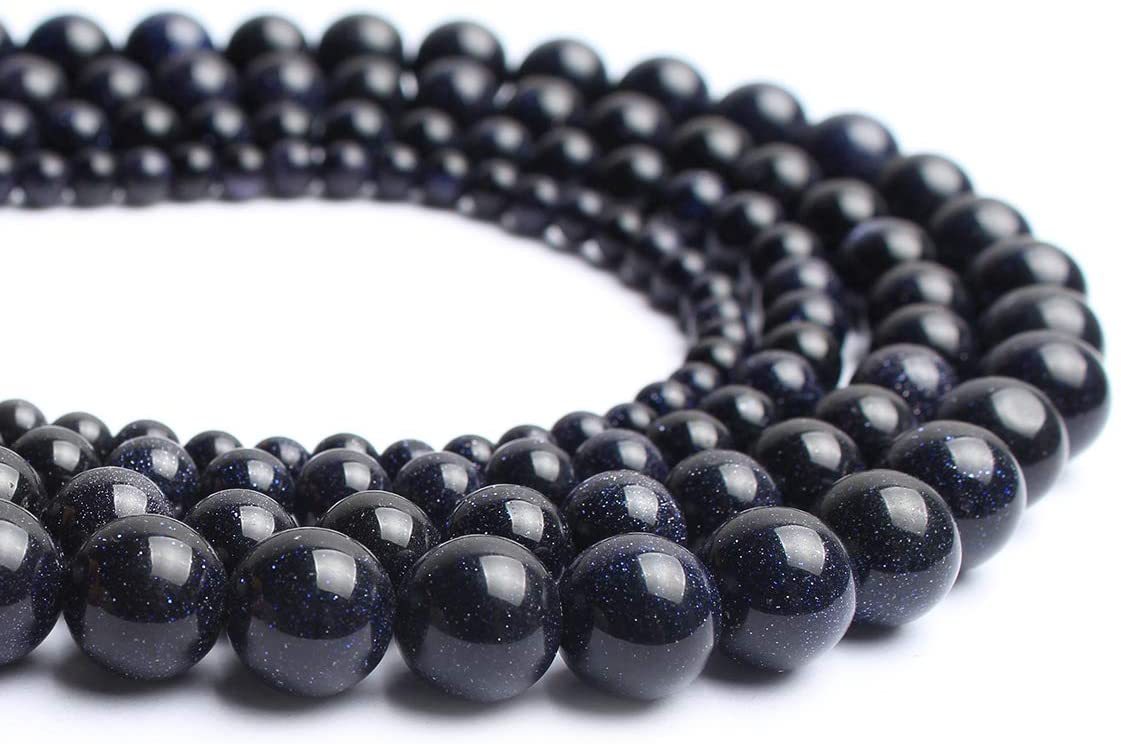 Loose Blue Sandstone Round Beads for  Making Jewelry 4MM 6MM 8MM 10MM 12MM