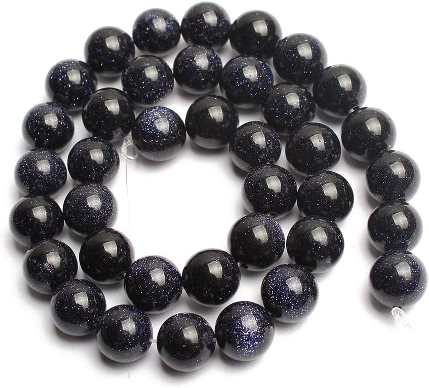 Loose Blue Sandstone Round Beads for  Making Jewelry 4MM 6MM 8MM 10MM 12MM