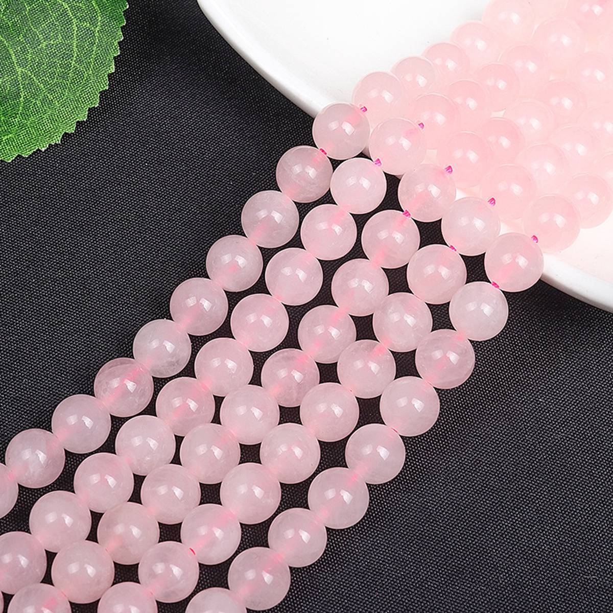 Loose Natural Rose Quartz Round Beads for  Making Jewelry 4MM 6MM 8MM 10MM 12MM