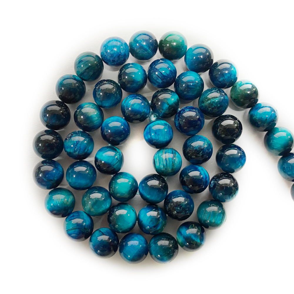 Loose Natural Tiger Eye Round Healing Stone Full Strand Gem Bead for DIY Bracelet Necklace Jewelry Making 4/6/8/10/12mm-