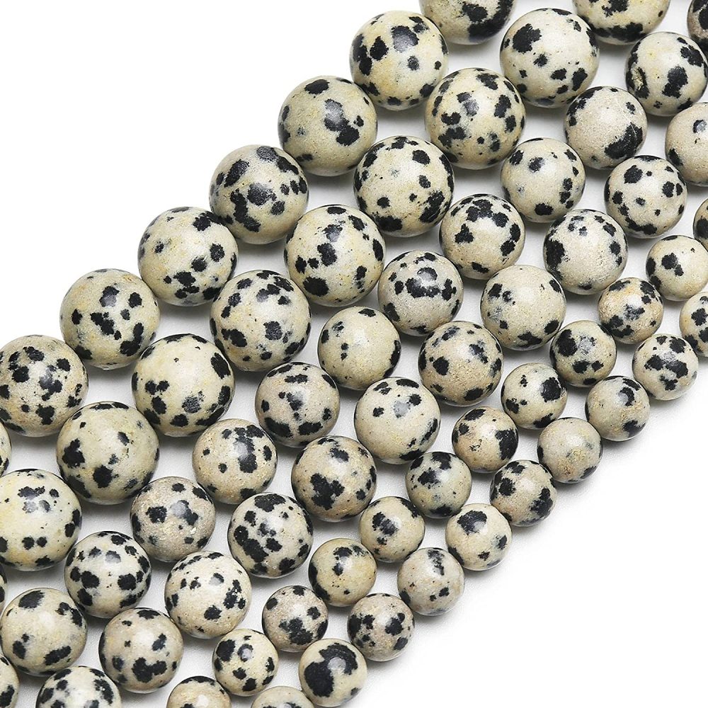8mm Natural Gemstone Beads Alloy Flower Charm Cone Bracelet for Women and Men
