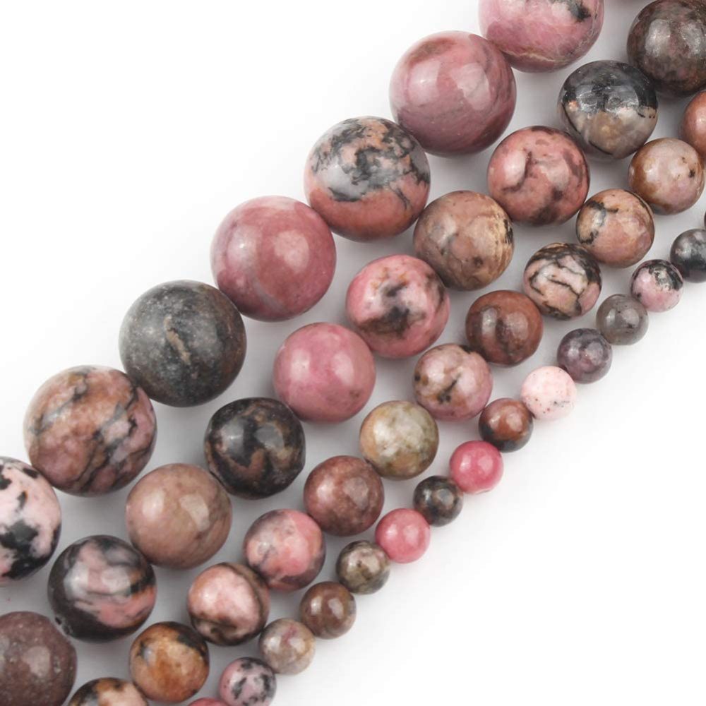 8mm Natural Gemstone Beads Alloy Flower Charm Cone Bracelet for Women and Men