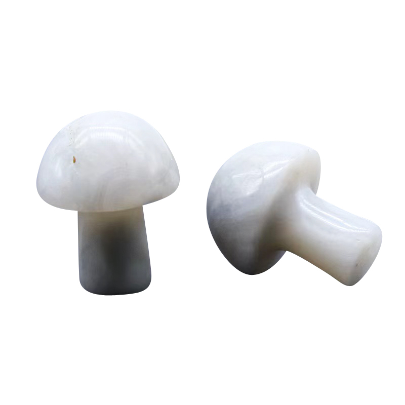20mm Carnelian Mushroom Gemstone Sculpture Decor Carving Polished Crystal Cute Stones for Home Garden Lawn Yard Decoration Meditation Flower Pot Decor