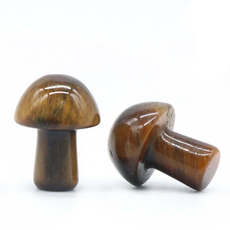20mm Carnelian Mushroom Gemstone Sculpture Decor Carving Polished Crystal Cute Stones for Home Garden Lawn Yard Decoration Meditation Flower Pot Decor