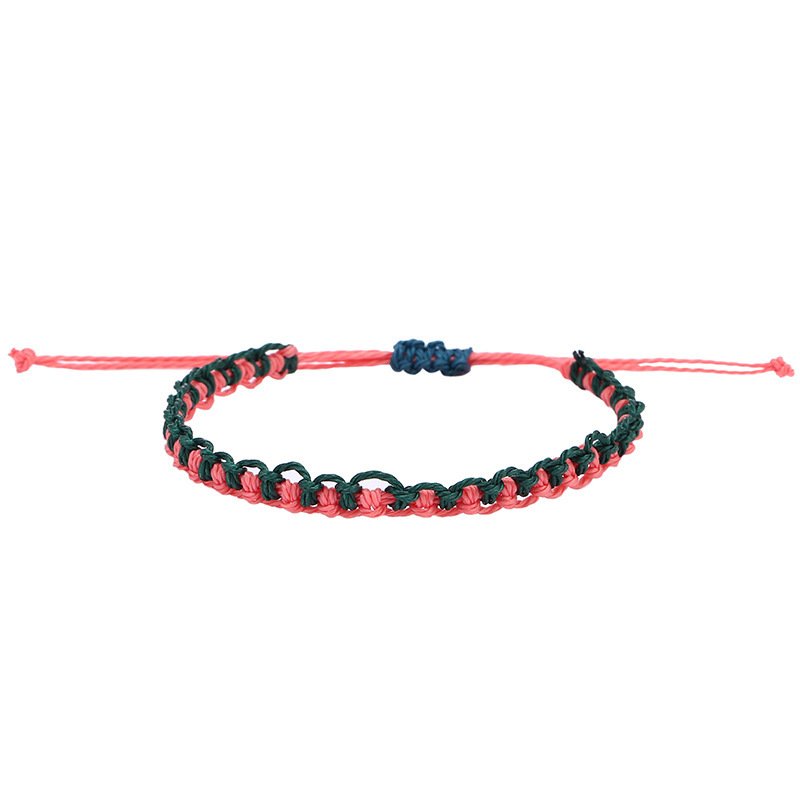 Handmade Boho Bangle Gift Jewelry 14 Colors Multilayer Woven Friendship Bracelet Wax String Bracelets