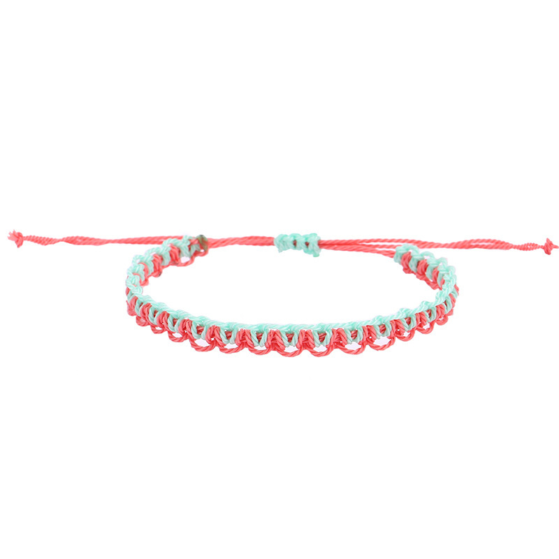 Handmade Boho Bangle Gift Jewelry 14 Colors Multilayer Woven Friendship Bracelet Wax String Bracelets