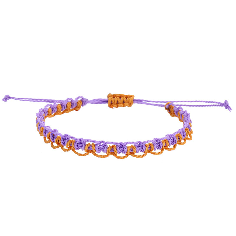 Handmade Boho Bangle Gift Jewelry 14 Colors Multilayer Woven Friendship Bracelet Wax String Bracelets