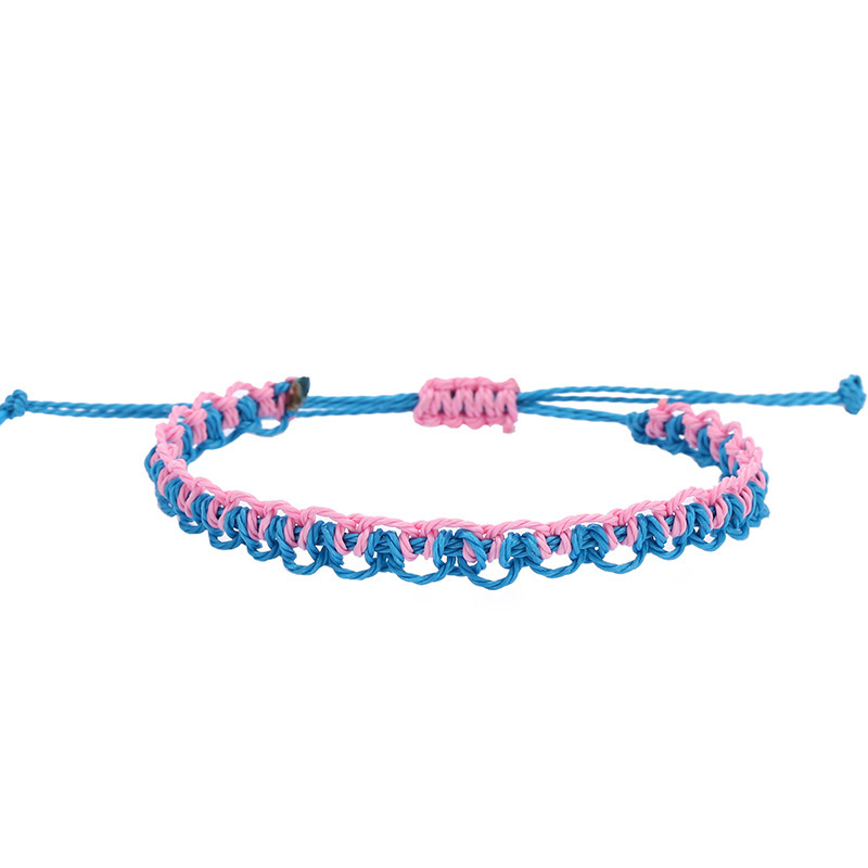 Handmade Boho Bangle Gift Jewelry 14 Colors Multilayer Woven Friendship Bracelet Wax String Bracelets