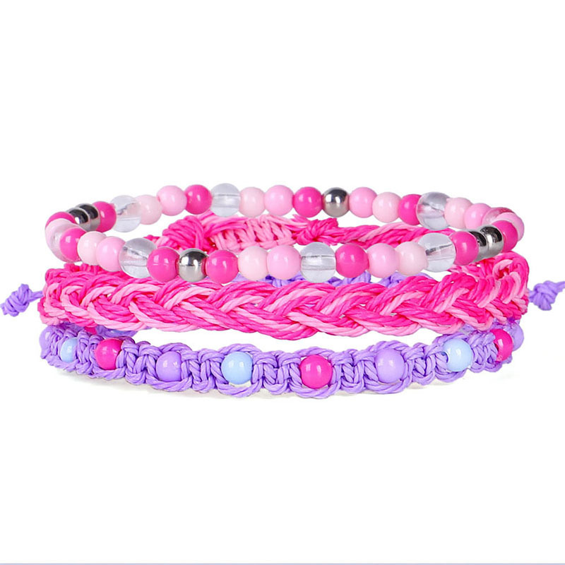 Summer Ocean Sea Color Blue Bracelets Boho Multiwrap Hand Woven Rope Bracelets Adjustable Colorful String Friendship Bracelets