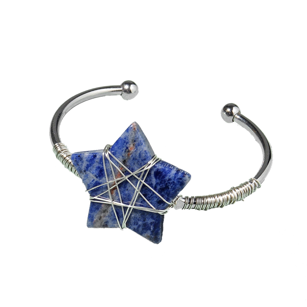 Natural Five-pointed Star Bracelet Colorful Healing Stones Delicate Jewelry Ornaments