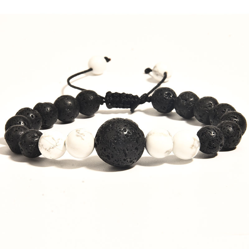 Adjustable Lava Rock Stone Essential Oil Anxiety Diffuser Bracelet Unisex Stone Meditation Relax Healing Arom Bileklik Pulseira