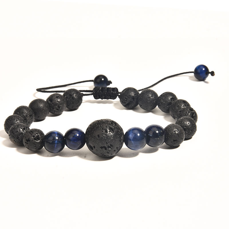 Adjustable Lava Rock Stone Essential Oil Anxiety Diffuser Bracelet Unisex Stone Meditation Relax Healing Arom Bileklik Pulseira