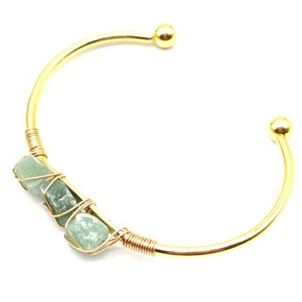 Druzy Gemstone Cuff Bracelet for Women Girls Handmade Gold Wire Woven Lift of tree Healing Chakra Crystal Friendship Bangle Charms Jewelry