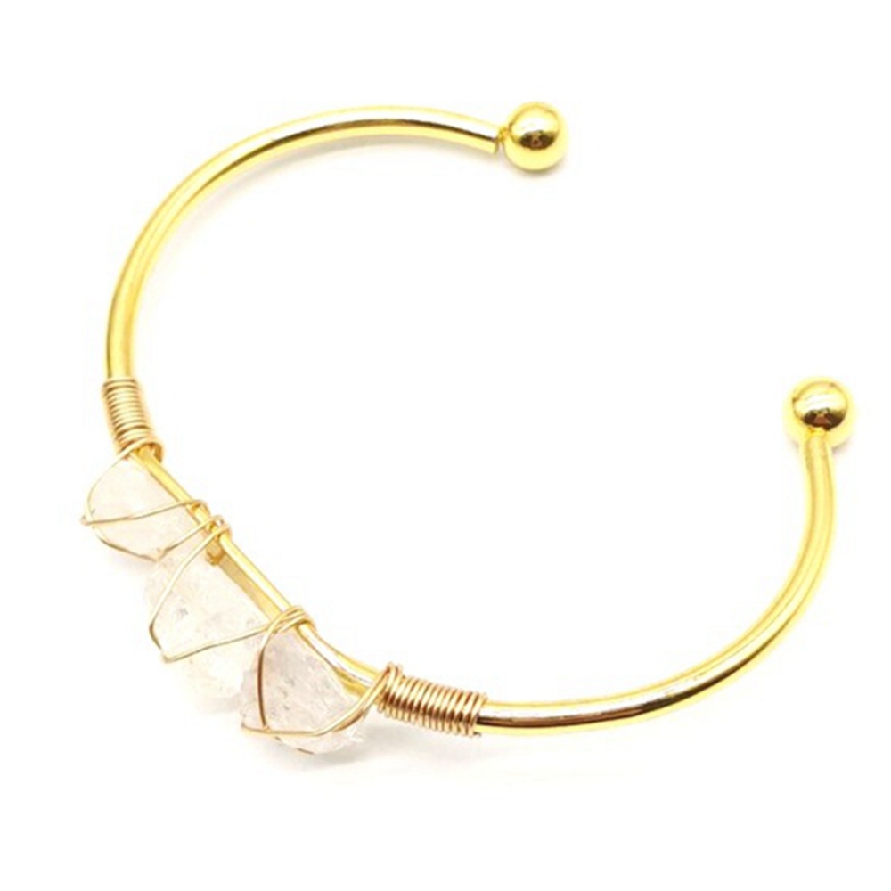 Druzy Gemstone Cuff Bracelet for Women Girls Handmade Gold Wire Woven Lift of tree Healing Chakra Crystal Friendship Bangle Charms Jewelry