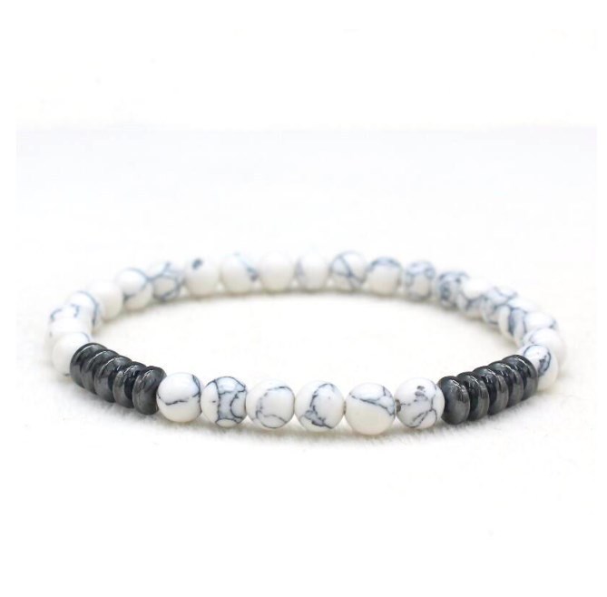 6mm Gemstones Beaded Bracelets for Women Men Strand Healing Crystal Gorgeous Stretch Semi-Precious Stone Jewelry