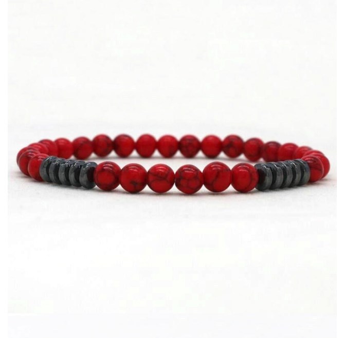 6mm Gemstones Beaded Bracelets for Women Men Strand Healing Crystal Gorgeous Stretch Semi-Precious Stone Jewelry