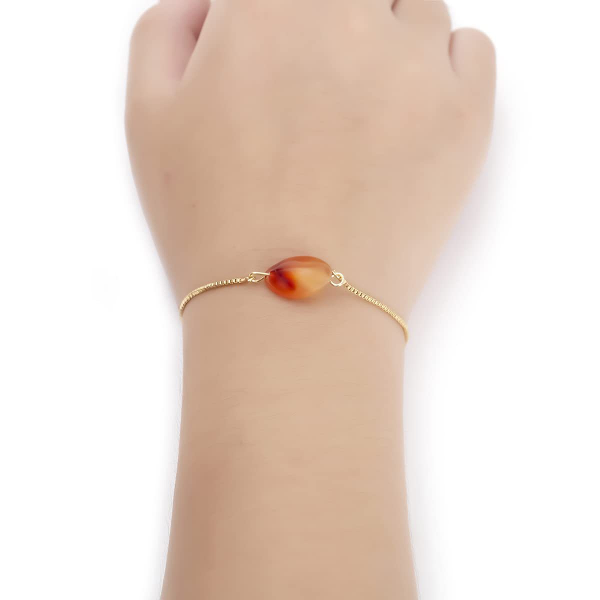 Women Crystal Gold Chain Bracelet Diffuse Energy Healing Chakra Yoga Cuff Raw Gemstone Bangle Rough Original Stone Couple Jewelry