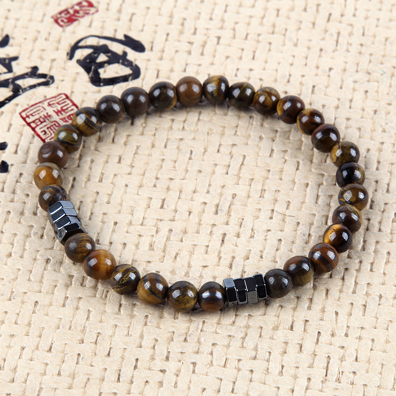 6mm Gemstones Beaded Bracelets for Women Men Strand Healing Crystal Gorgeous Stretch Semi-Precious Stone Jewelry