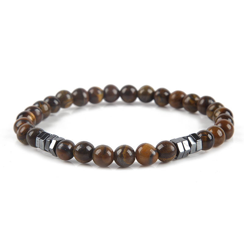 6mm Gemstones Beaded Bracelets for Women Men Strand Healing Crystal Gorgeous Stretch Semi-Precious Stone Jewelry