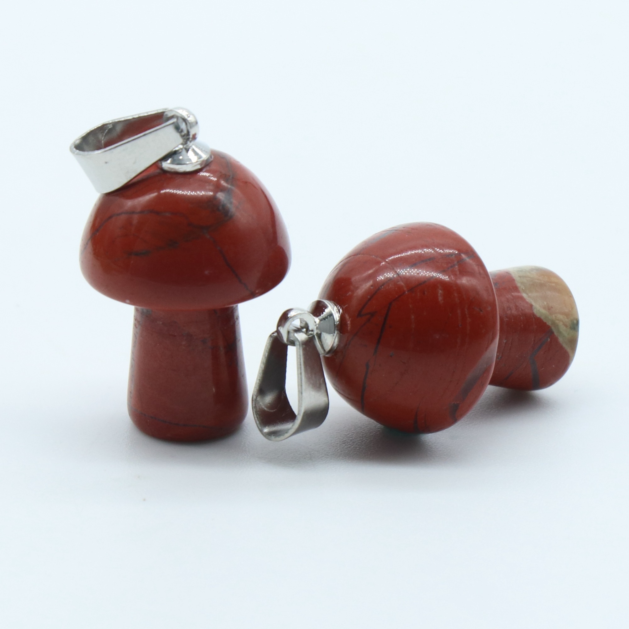 Healing Chakra Crystal Mushroom Pendant for Making Jewelry Necklace Earrings Bracelets Natural Gemstone Rock Charm Choker Pendants