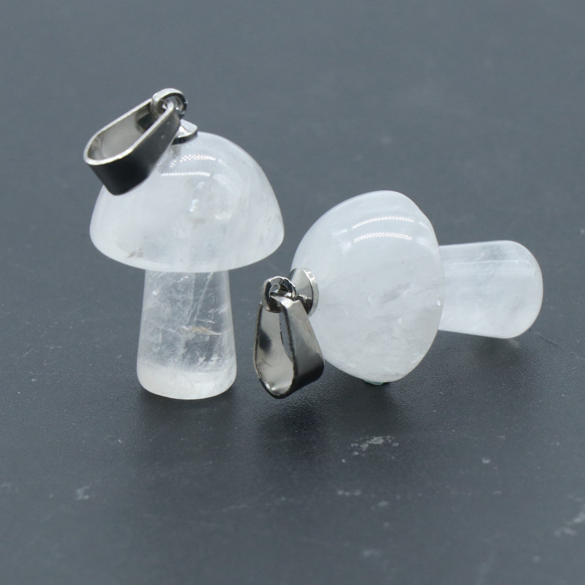 Healing Chakra Crystal Mushroom Pendant for Making Jewelry Necklace Earrings Bracelets Natural Gemstone Rock Charm Choker Pendants