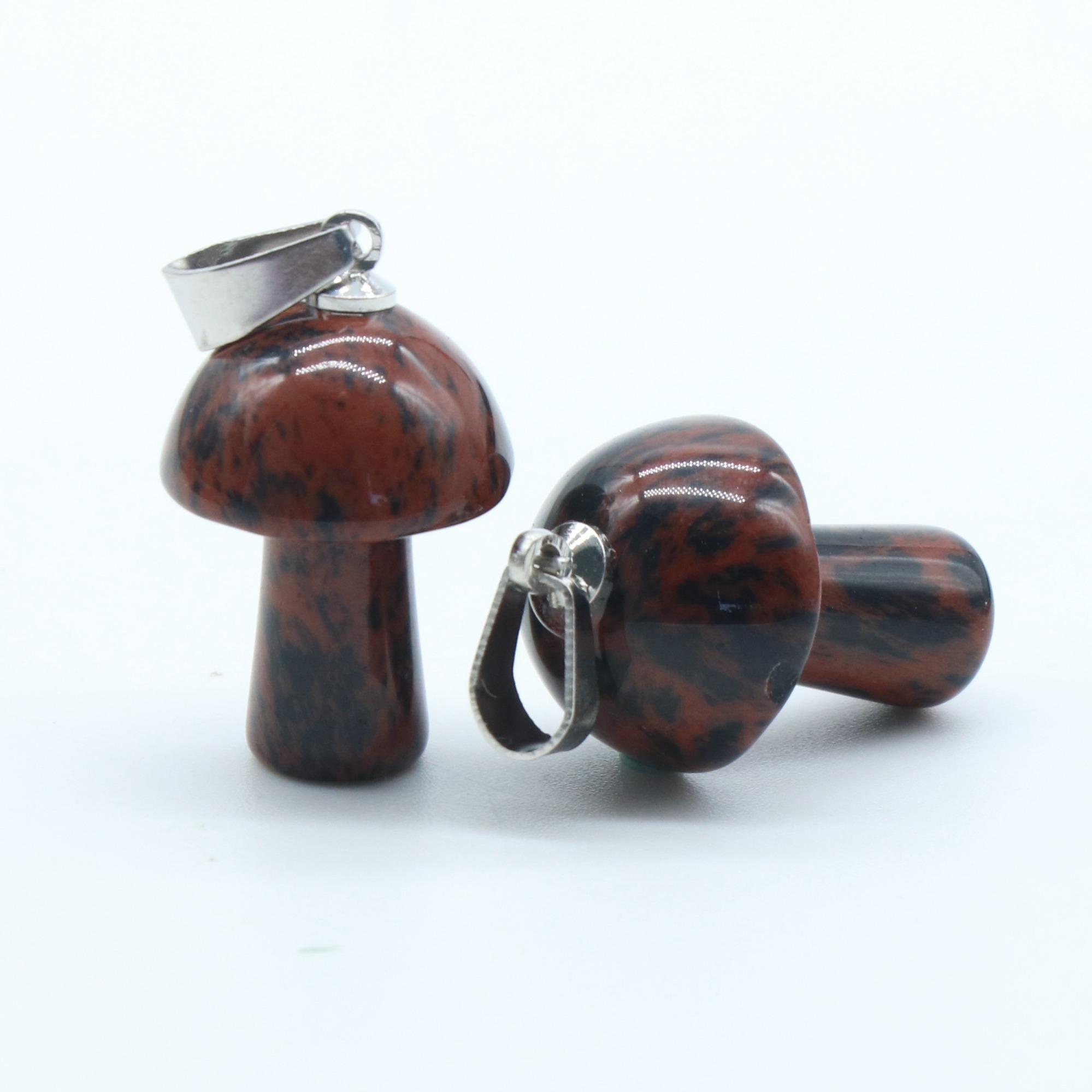 Healing Chakra Crystal Mushroom Pendant for Making Jewelry Necklace Earrings Bracelets Natural Gemstone Rock Charm Choker Pendants