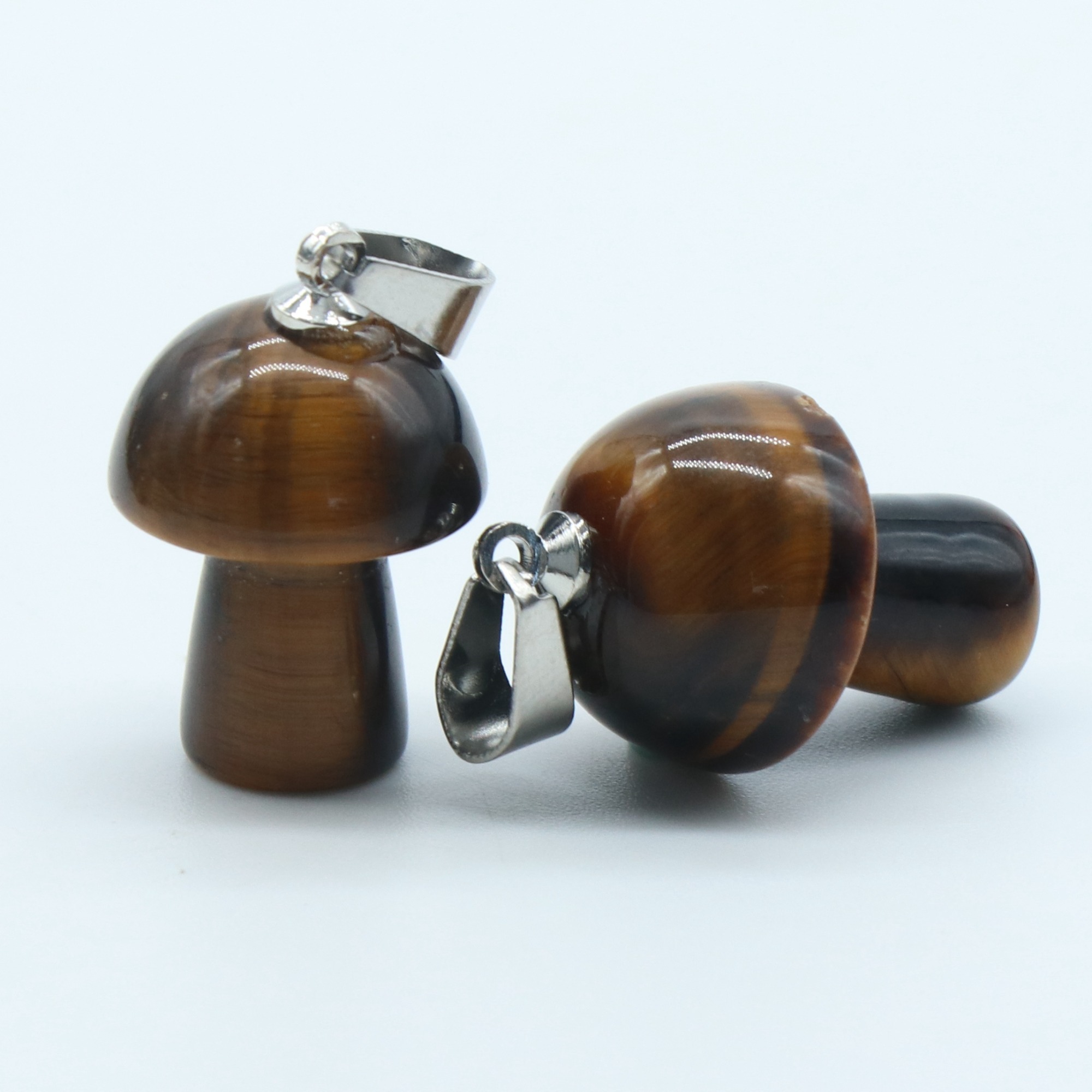 Healing Chakra Crystal Mushroom Pendant for Making Jewelry Necklace Earrings Bracelets Natural Gemstone Rock Charm Choker Pendants
