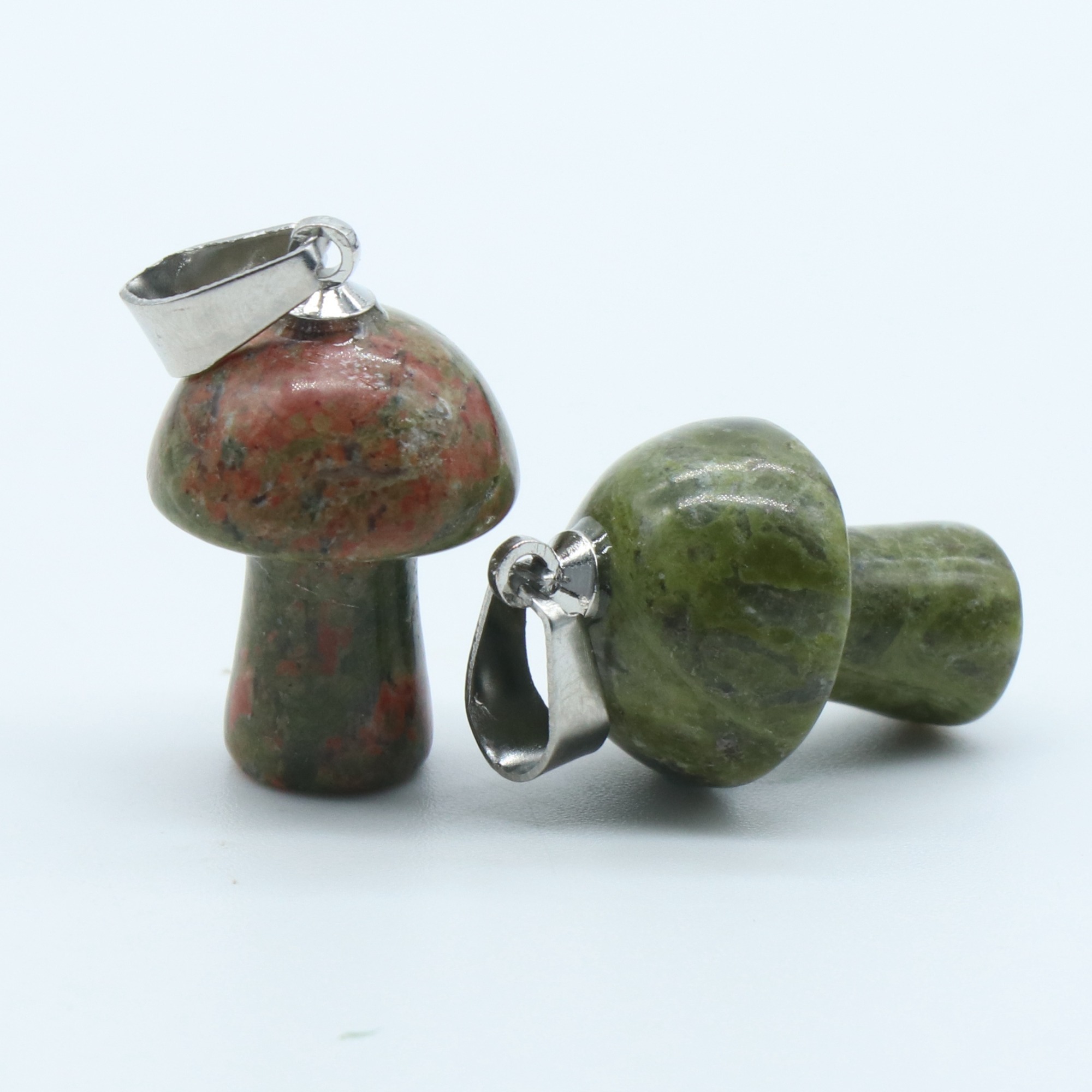 Healing Chakra Crystal Mushroom Pendant for Making Jewelry Necklace Earrings Bracelets Natural Gemstone Rock Charm Choker Pendants
