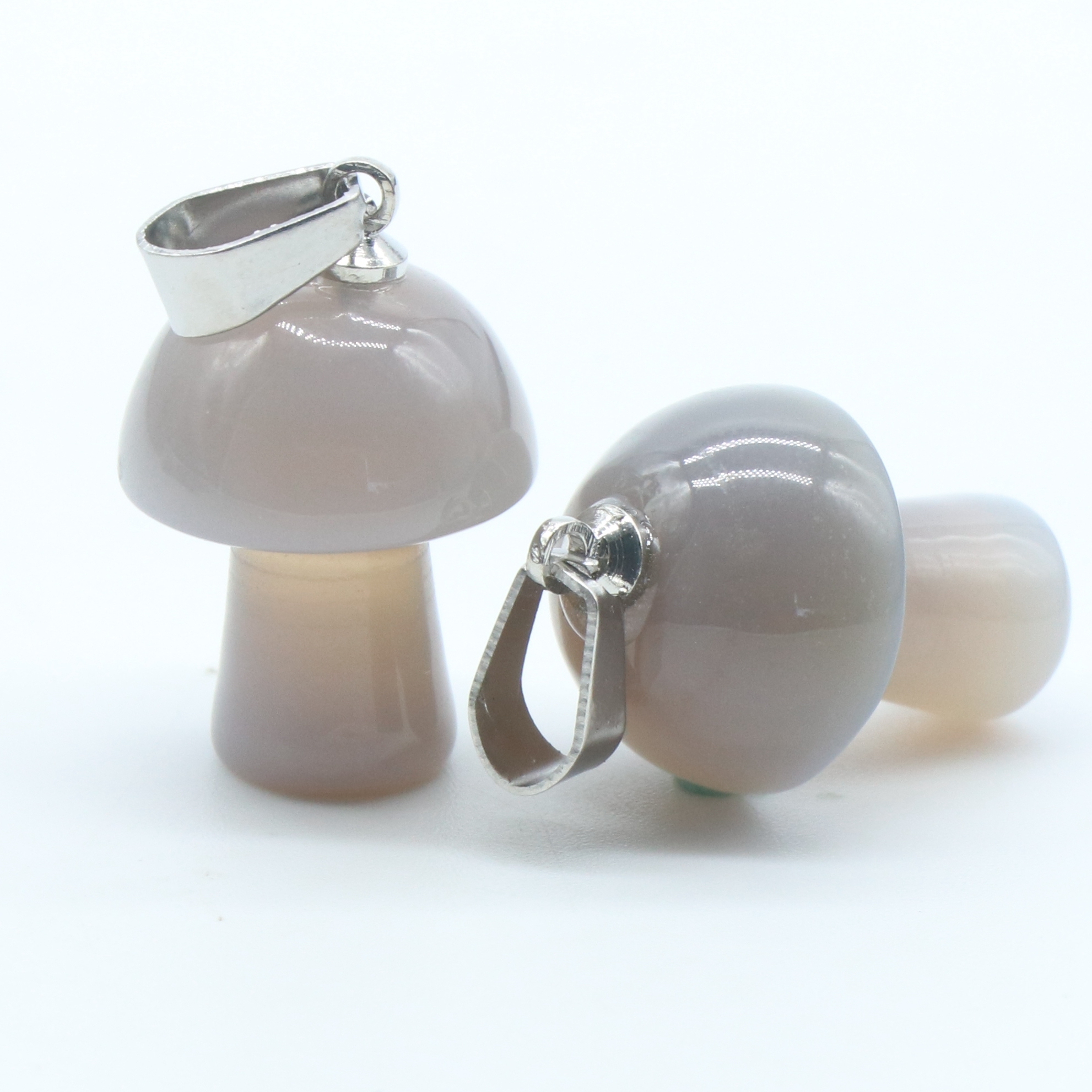 Healing Chakra Crystal Mushroom Pendant for Making Jewelry Necklace Earrings Bracelets Natural Gemstone Rock Charm Choker Pendants